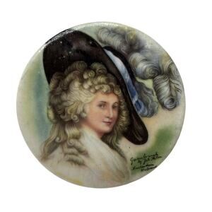 Vintage Joh Peter Amsterdam Transferware Portrait on Porcelain Coaster?